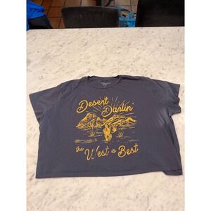 Grayson Threads Black Label Desert Darlin West is Best Graphic Tee Gray 2X